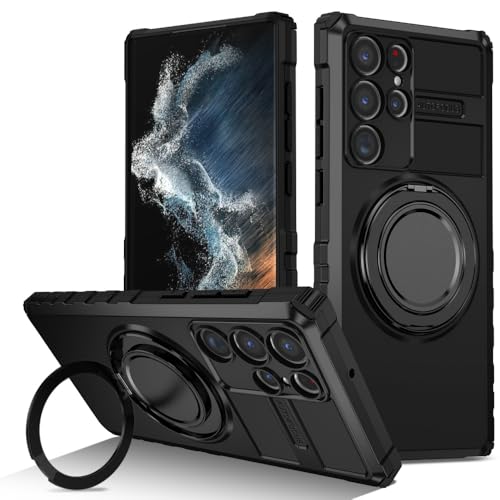 XKchatpt COz_[ LbNX^h X}zP[X Samsung Galaxy S22 UltrapA360°]\ ߉\ȑϏՌیJo[t Samsung Galaxy S22 Ultrap (ubN)