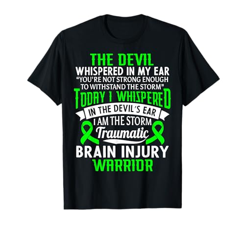Concientización sobre lesiones cerebrales traumáticas TBI Green Warrior Camiseta