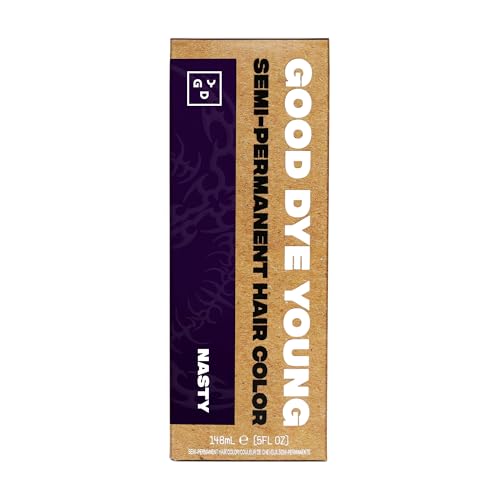 Good Dye Young x Rico Nasty Purple Semi-Permanent Hair Dye Vegan and Cruelty-Free Semi-Permanent Hair Color (Deep Purple 5FL OZ)