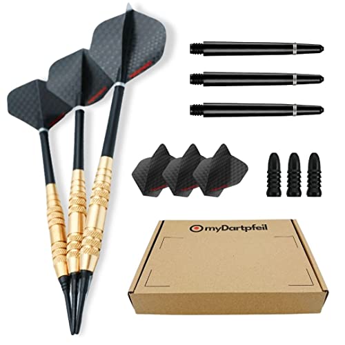 Dartpfeile mit Kunststoffspitze für elektronische Dartscheibe | Profi Soft-Darts 18g mit Plastik Spitze | Dart-Set mit Schäften und Darts Flights | Soft Dartpfeile und Darts Zubehör in schwarz Cover