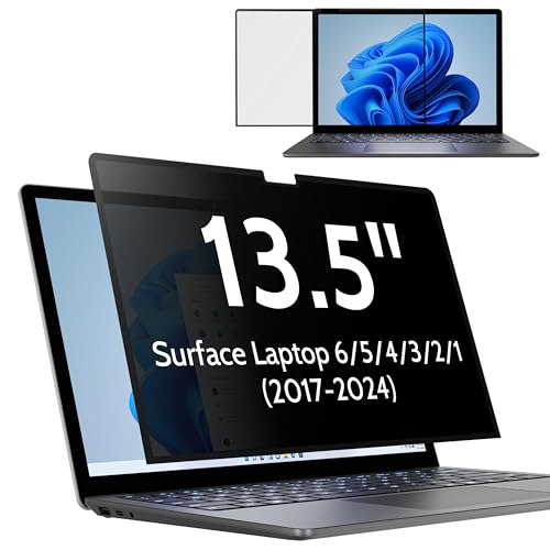 Surface Laptop 5 / 4 / 3 / 2 / 1 (13.5�C���`) �p�`�����h�~�A�ȒP�ɃI��/�I�t�A���O���\ �S���� �v���C�o�V�[�t�B���^�[ �̂������h�~ �t�B���� ���˖h�~ �u���[���C�g�J�b�g �ASurface Laptop 13.