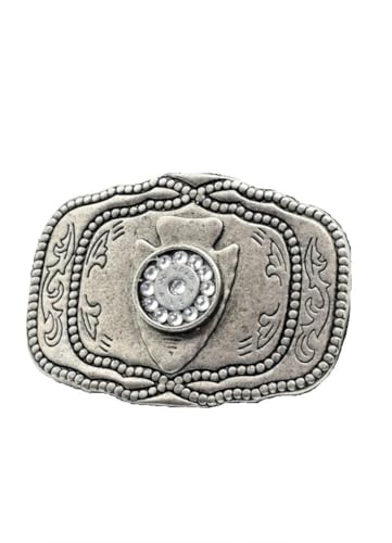 Pretty Hunter Belt Buckle Womens Arrowhead Spent Bullet Silver BB023
