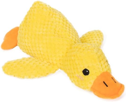 Plush Duck Dog Toy – Stops Destructive Chewing for All Dogs | Fun for Small & Big Puppies | Yellow Indoor/Outdoor Play