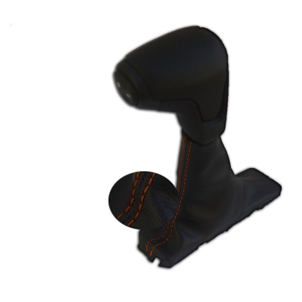 fastgallop Automatic Shiftboot Leather Synthetic Orange Stitch Shift Boot Center Floor for Chevy for Colorado 2015-2019 Insert-Attachment Method CHE-COL-1519