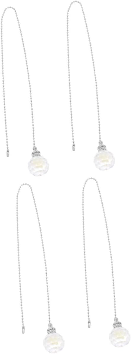 POPETPOP 4pcs Crystal Ceiling Fan Pull Chains Decorative Light Pull Chain for Fans and Lights Ab Color Pendant for Home Decor