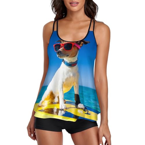 Maillot de bain tankini femme masquant les imperfections avec shorty confortable
