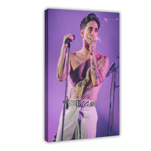 KBGDFSDF Måneskin Damiano David Poster (8) Canvas Poster Bedroom Decor Landscape Decor Gift 20x30inch(50x75cm)