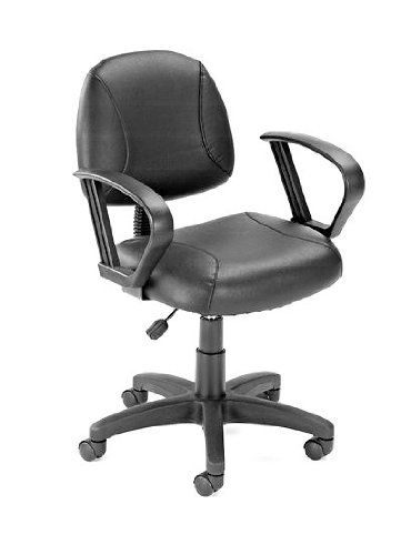 Boss Office Products Posture Task Chair with Loop Arms in Black Boss Office Products Posture Task Chair with Loop Arms in Black