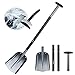Produktbild IPSXP Schneeschaufel, Aluminiumlegierung Leichte Schneeschaufel für Auto, Camping und andere Outdoor-Notfälle Abnehmbare vierteilige Struktur (Silber)