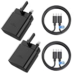 45W USB C Super Fast Charger 2 Pack for Samsung Galaxy S25 Ultra/S25+/S24 Ultra/S24+/S23/S22/S21/S20/S10/Z Fold 4/Z Flip 4/Note 20, Type C Charger Plug and Cable 2M for Samsung Fast Charger Plug