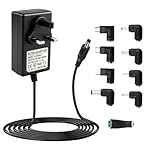 5V 3A DC Power Supply Adapter Charger Cord, 100-240V 50-60Hz AC to DC IN 5 Volt Fit for 5Vdc 3A 2.5A 2A 1.5A 1A 0.5A Baby Monitor Record Player TV Box, with 8 Tips