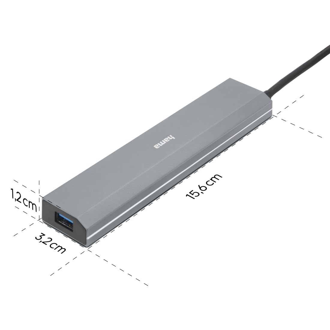 Hama Hub USB 7 porte (porta USB-A e USB-C con alimentatore, 7 x USB-A per mouse, tastiera, disco rigido esterno, chiavetta USB, ecc., alloggiamento in alluminio, adattatore USB per ufficio, casa