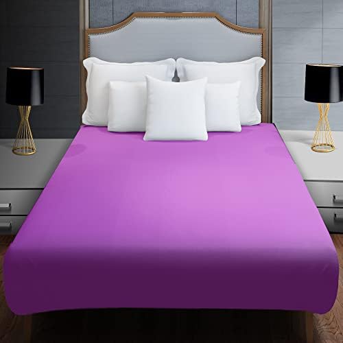Rayyan Ultra Soft Fitted Sheet 25 cm Deep Brushed Microfiber Easy Care No-Iron Wrinkle-Resistant Plain Dyed Fitted Bed Sheets Hypoallergenic Breathable Sheets (White, Double)