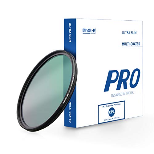 Phot-R 37mm PRO Digitaler Zirkular-Polfilter Polarisationsfilter, Kamera Objektiv CPL-Gewindefilter mit Linse, Metallfassung Cover