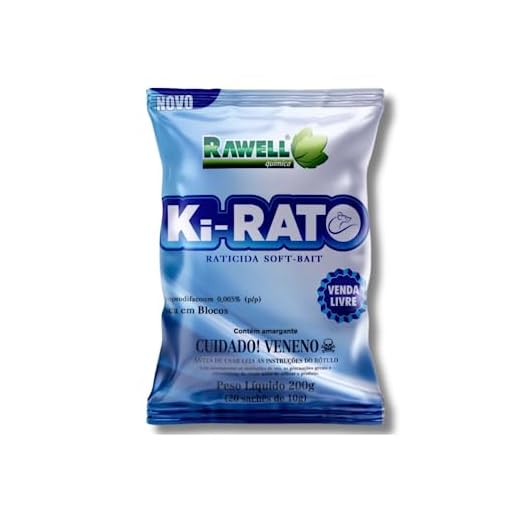 Raticida Ki-Rato 200gr Cacau na Formula Atrativo Chocolate