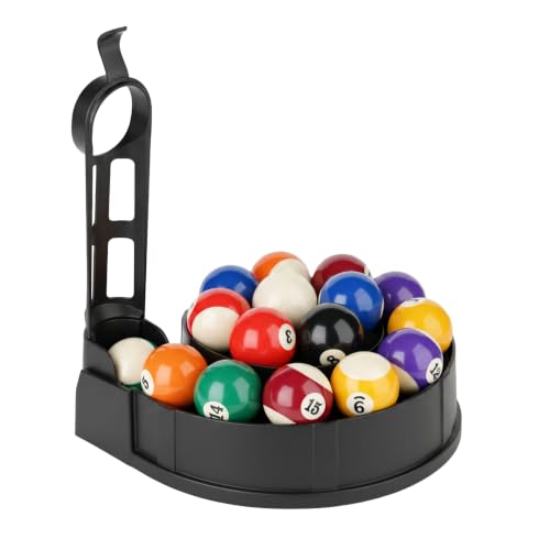 Precision Billiard Ball Rack, Pool Ball Training Rack with Fixed-Point Ball Positioning, Holds 15 Standard Balls, Portable Billiards Training Tool for Accuracy, Cue Ball Control & Stroke Practice