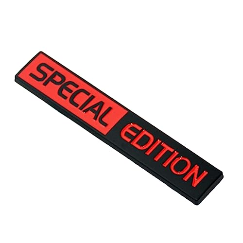 Image of 2Pc Special Edition Emblem 3D Fender Badge Car Truck Sticker Decal Fit for Universal Car Truck SUV (Red Black)