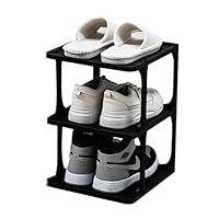 PAIDE P Shoe Organizer Mit Allen Arten Von Schuhen Kompatibel. Schuhorganizer Platzsparend Um Den Schrank Zu Organisieren. Schuhstapler Platzsparend. (Black 3 Levels)