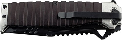 image for MTech USA MT-A820S Spring Assist Folding Knife, Black Half-Serrated Bl