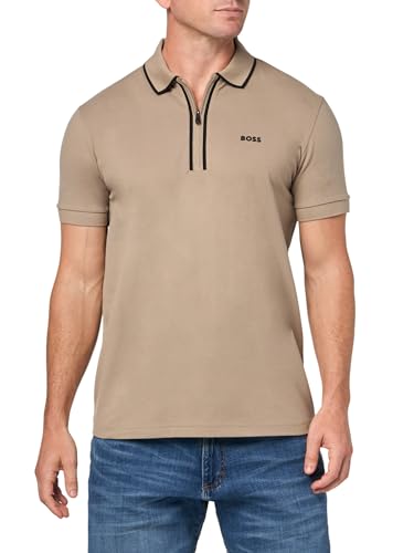 BOSS Men's Phillix Zipper Closure Polo Shirt