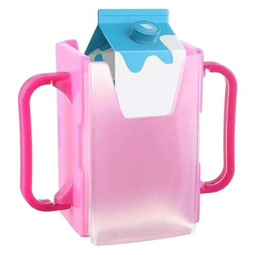 Porte en carton de lait | Boîte à jus avec poignée | Porte de boîte à lait | Conteneur réutilisable Boire une tasse de bouteille de viagg