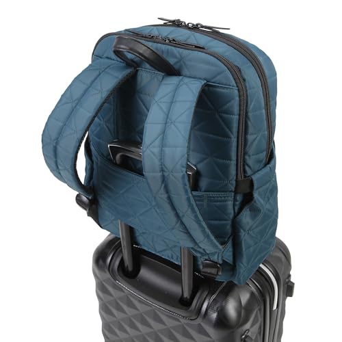 Image of Kenneth Cole REACTION Emma Women's Backpack 15 inch Laptop Bag for Work and Travel, Deep Teal