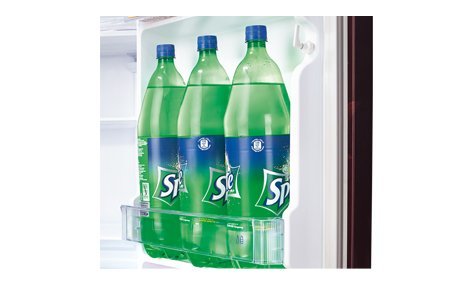Bottles stored in refrigerator door