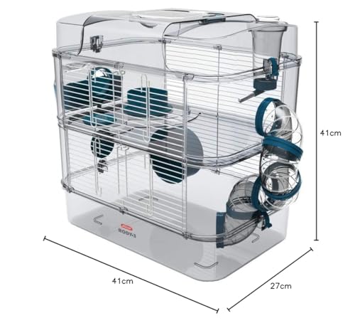 Zolux Käfig für Hamster, Mäuse, Rennmäuse, 3 Zoll Duo, 1 Stück (1er Pack)