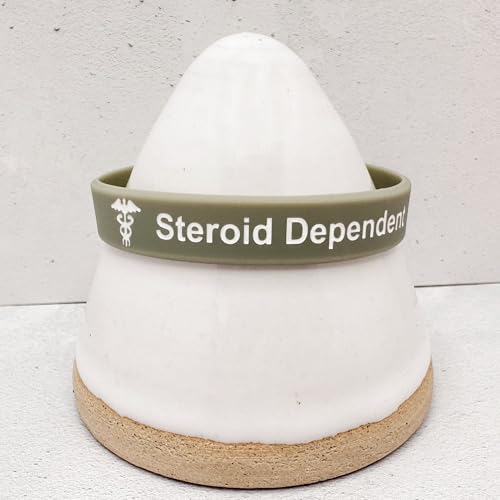 Pulseras alerta médica dependiente de esteroides para enfermedad de Addison en silicona pack de 3 6