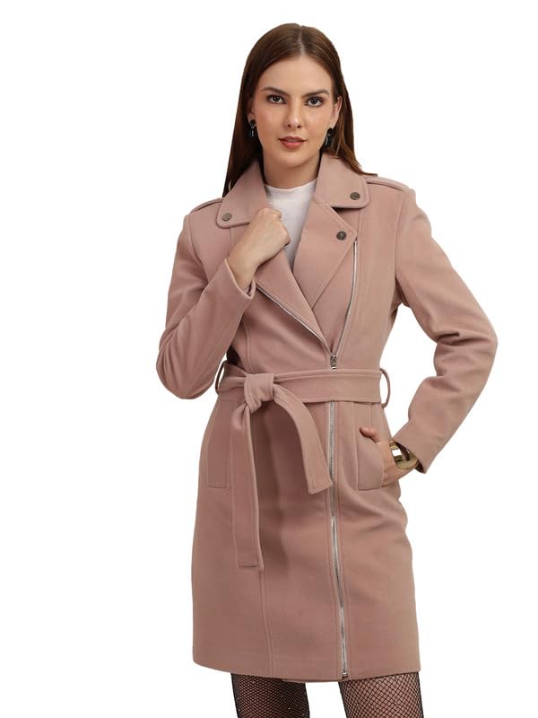plagg Women Winter Trench Coat | Knee Length Design for Casual and Semi Formal Wear | Notched lapel-picture-23