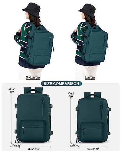 Vgcub Carry On Backpack,Large Travel Backpack For Women Men Airline Approved Gym Backpack Waterproof Business Laptop Daypack,Peacock Blue #TOP1