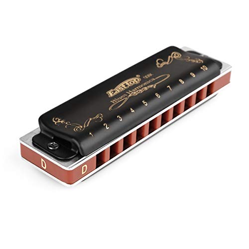 Easttop Professional Harmonica Blues Key of D 10 Hole 20 Tone Heavy Duty with Case & Cleaning Cloth for Professional Player,Beginner,by Eison-East Top,Black,Great Christmas Gift - Les Beatles, Paul McCartney, John Lennon, RIngo Starr, George Harrison Easttop Professional Harmonica Blues Key of D 10 Hole 20 Tone Heavy Duty with Case & Cleaning Cloth for Professional Player,Beginner,by Eison-East Top,Black,Great Christmas Gift – Image 5