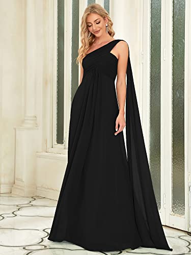 Ever-Pretty Women's Summer One-Shoulder Empire Waist Chiffon Pleated Maxi Formal Dress 098164