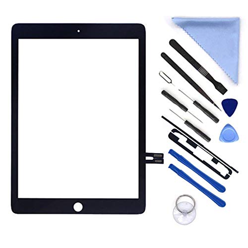 Écran tactile iPad 6 2018 noir : vitre de remplacement A1893 A1954 avec adhésif
