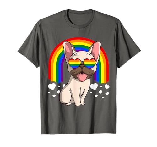 LGBT French Bulldog Dog Gay Pride Rainbow Frenchie T-Shirt T-Shirt