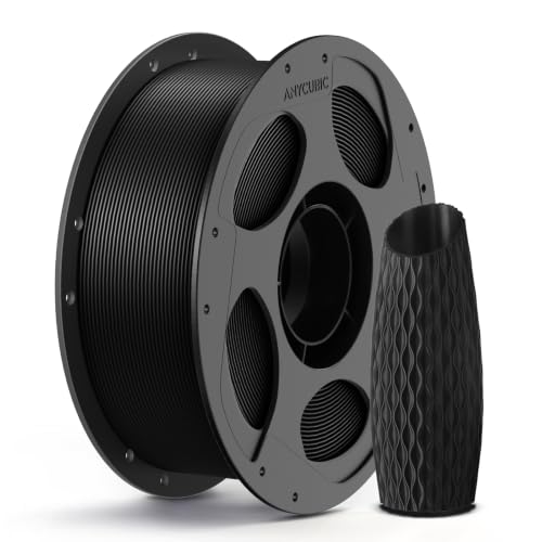 ANYCUBIC PLA 3D Printer Filament, 3D Printing PLA Filament 1.75mm Dimensional Accuracy +/- 0.02mm, 1KG Reusable Spool (2.2 lbs), Black