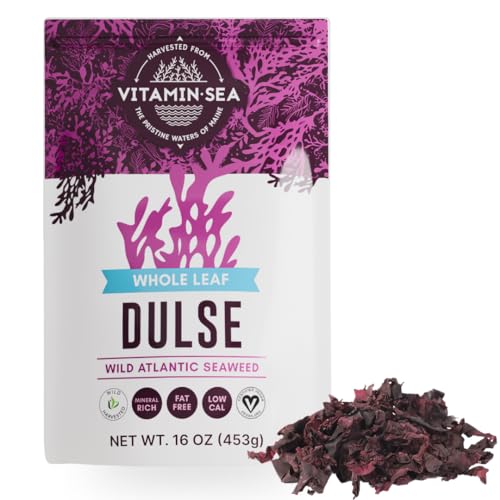 VITAMINSEA Dulse Dried Seaweed - Wild North Atlantic Whole Leaf 16 oz