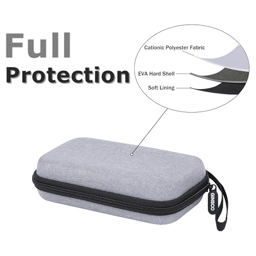 Ginsco Hard Shell Protection Case Electronic Accessories Organizer Pouch for MacBook Air/pro Adapter Chargers Cables Power Bank, for Sandisk Portable SSD Flash Disk SD Card,Compact Travel Tech Case - Thumbnail 7