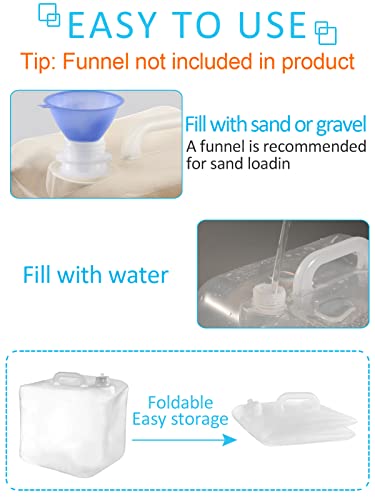 2 Pcs Pool Ladder Weights For Above Ground Pools- 20L Swimming Pool Stair Step Anchors, Foldable Plastic Waterproof Sandbags Barrel For Swimming Entry Systems Fillable Portable #TOP6