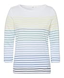  BRAX Damen Style Colletta Cotton Multistripes Langarmshirt, Water, (Herstellergröße: 36)