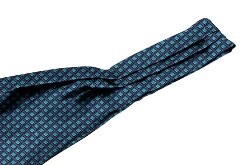 Image of BLACKSMITH Jacquard Microfiber Neckwear Ascot and Matching Pocket Square Set for Men