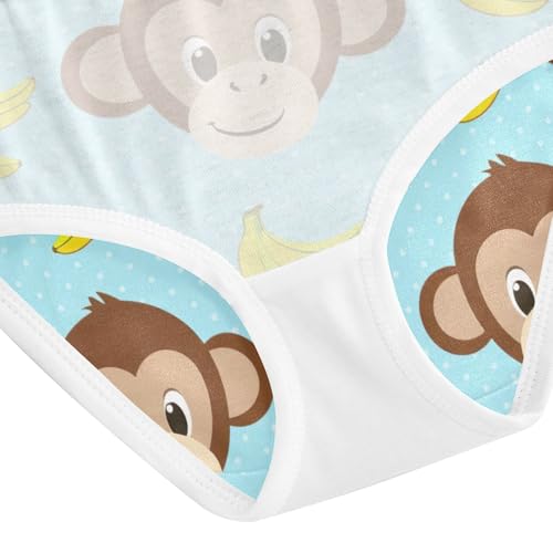 Cute Cartoon Monkey Blue Dots Girls Underwear Toddler 2t Cotton Cute Panties Girl Designer Kids Undies Briefs 5