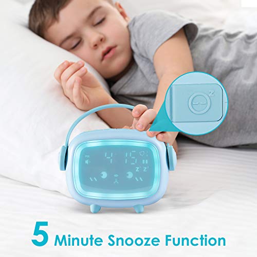 Banne Kids Alarm Clock Blue For Boys Bedroom Ok To Wake,Children's Sleep Trainer,Wake Up Light & Night Light #TOP2