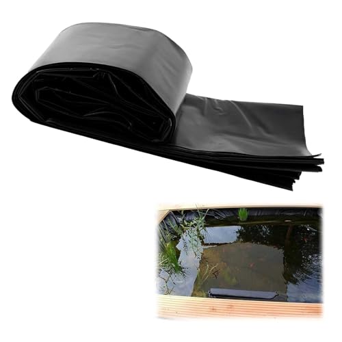 Revestimientos para estanques de 2x3m 3x4m 4x7m 5x5m 6x8m 8x10m 10x15m Revestimiento de HDPE negro para estanques, lámina de sellado plegable para estanques de peces, cascadas de jardín y acuicultura.