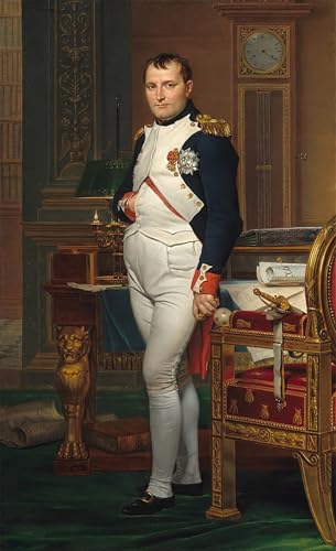 Pintura mural de Napoleón en su estudio, lienzo de alta fidelidad de 60x90cm de David