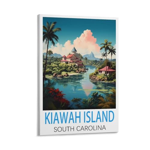 Impression sur toile Kiawah Island pour un salon déco évasion vintage chic