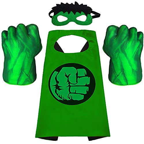 NuGeriAZ Superhero Hands for Kids Smash Punches Gloves Toy Children Plush Boxing Glove with Cape Kids Cosplay Costumes for Christmas Birthday Gift