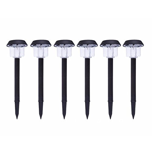 Solario Garden Decor Solar Powered Stake Lights- Pack Of 6- Decorative Classic Lamps- Highest Lumen Led Brighter Than Standard- Superior Monocrystalline Panel (Black) #TOP7