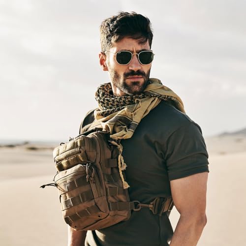 Individual Wear Unisex Assault Sling Bag Medium, Camel - OS3