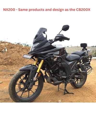 Image of Bizen CB200X / NX200 Premium Crash Guard with Double Frame Sliders - Black (for Honda CB200X / NX200)